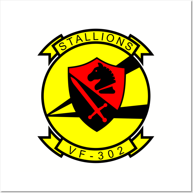 VF-302 Stallions Squadron Patch Wall Art by MBK